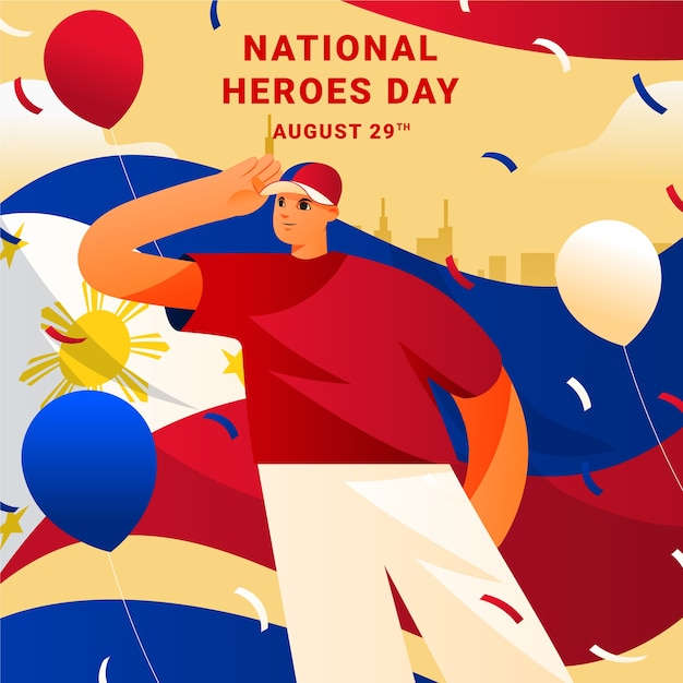 Vector illustration for philippines national heroes day celebration