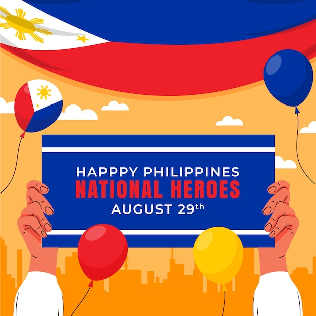 Illustration for philippines national heroes day celebration