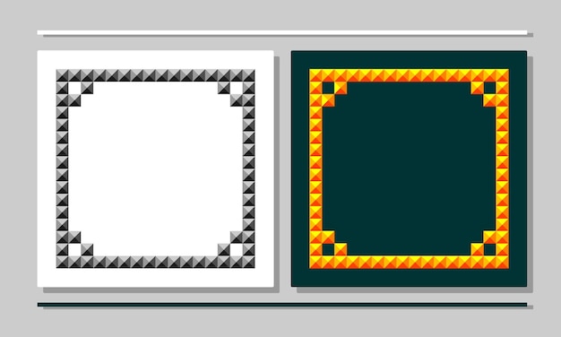 Illustration of a photo frame design The frame structure of neatly arranged triangles