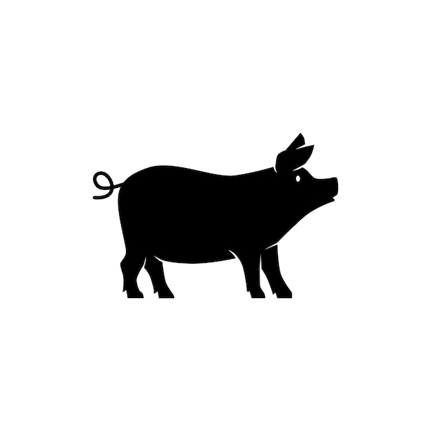 illustration pig vector silhouette