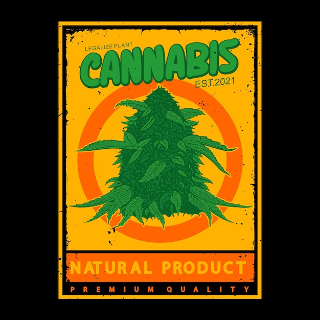 illustration plant cannabis