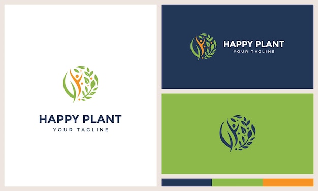 illustration of plant and health logo