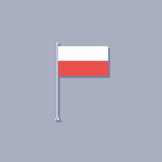 Illustration of Poland flag Template