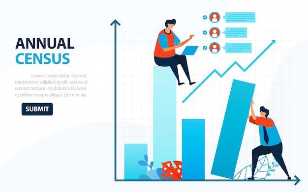 Illustration For Population Census. Digital Concept With Survey And Check.