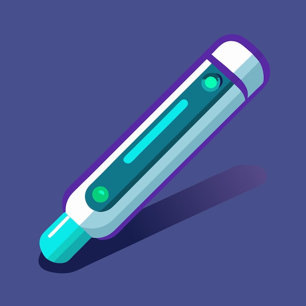 Vector illustration of a portable uv sanitizing wand with a sleek