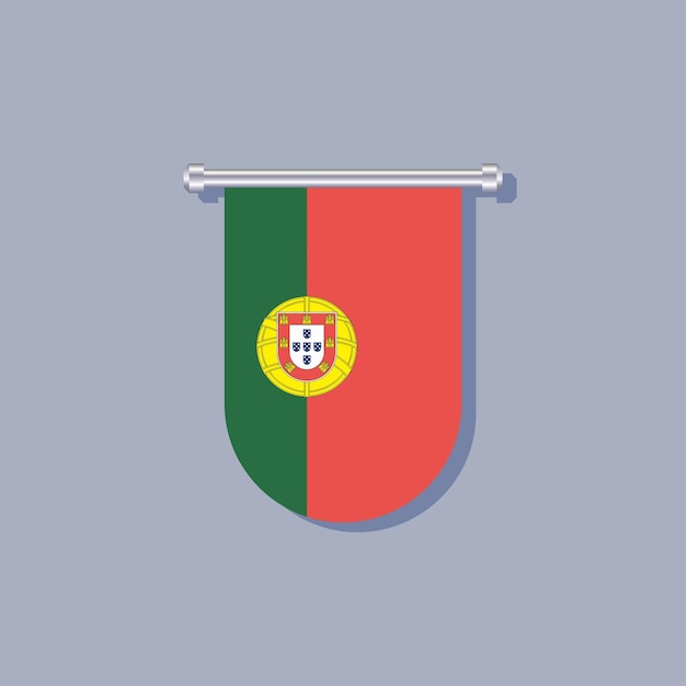 Illustration of Portugal flag Template