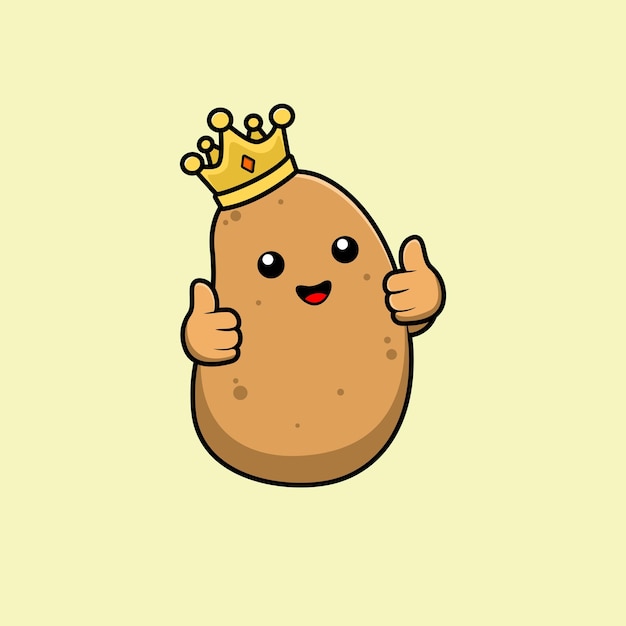 illustration of the potato king vector design