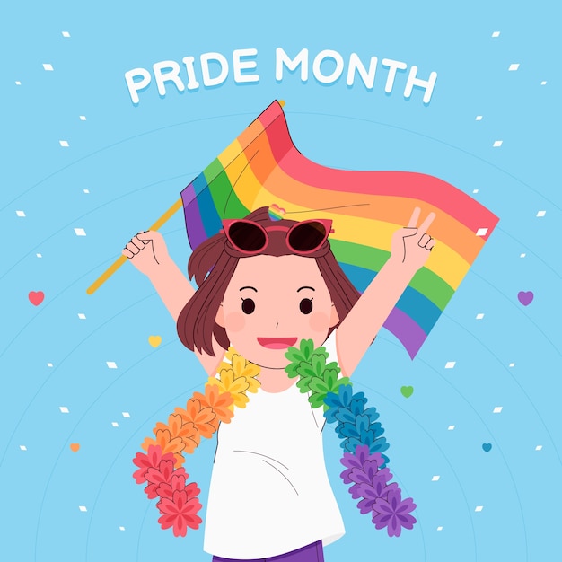 Illustration for pride month celebration