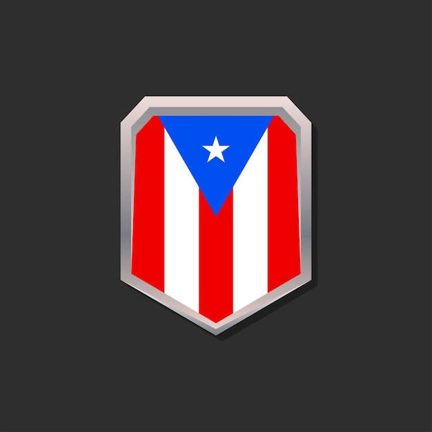 Illustration of Puerto Rico flag Template