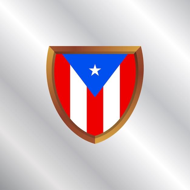 Illustration of Puerto Rico flag Template