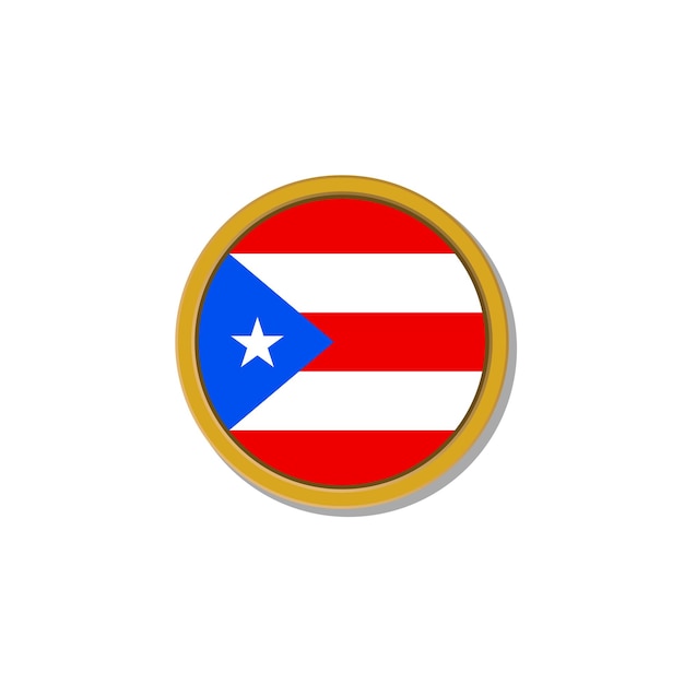 Illustration of Puerto Rico flag Template