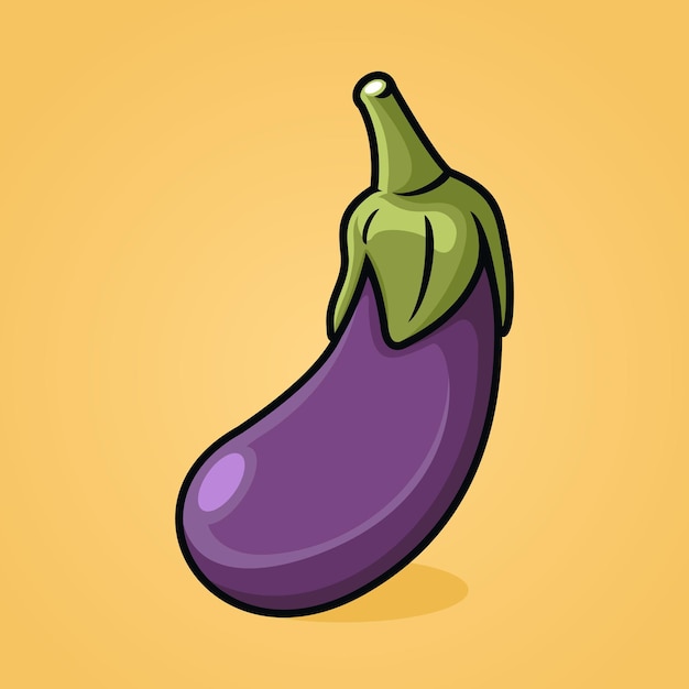 illustration of purple eggplant