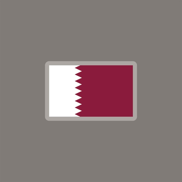 Illustration of Qatar flag Template