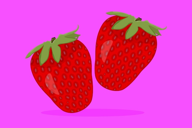 illustration of a Rad strawberry vector design