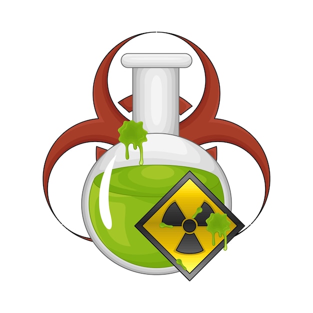 Vector illustration of radiation