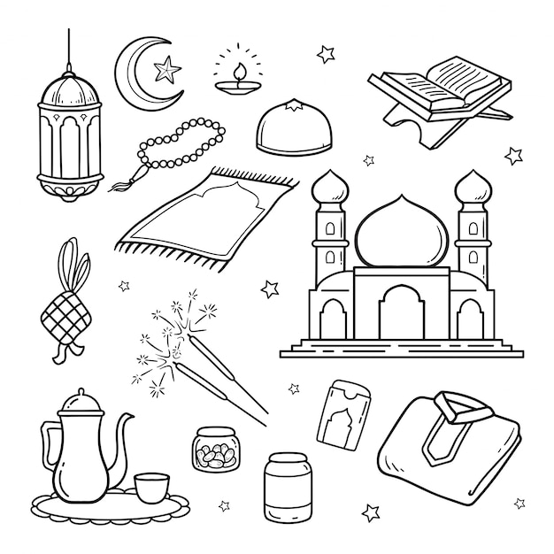 illustration   of ramadan doodle