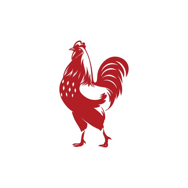 illustration of a red rooster icon