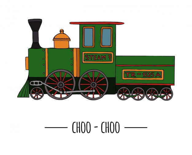 Vector illustration of retro locomotive train