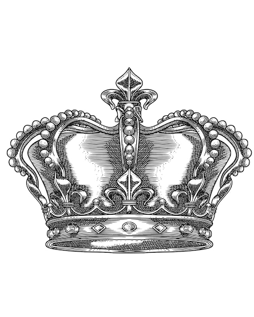 Illustration of the royal crown High Detailed Vector Art