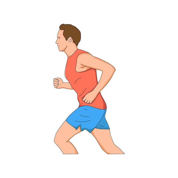 Illustration of a running person