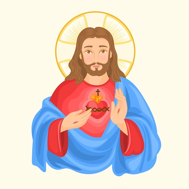 Illustration of the Sacred Heart of Jesus Christ