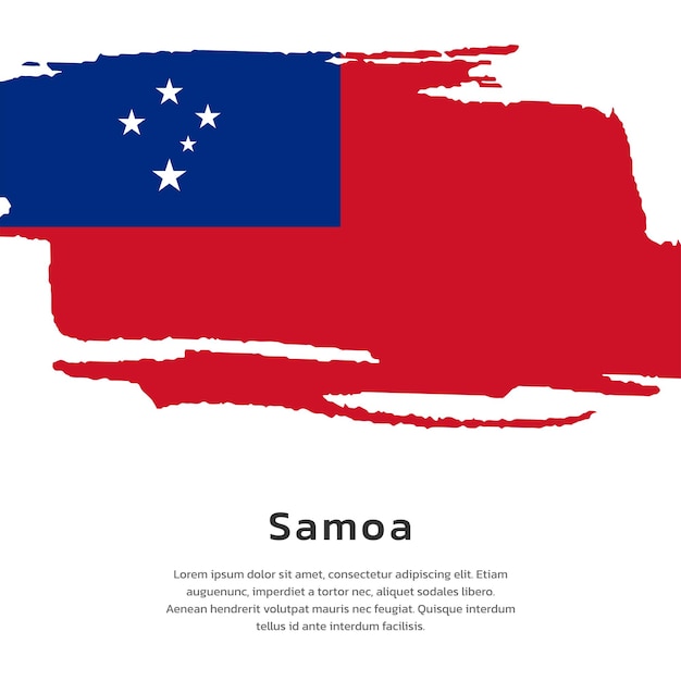 Illustration of Samoa flag Template