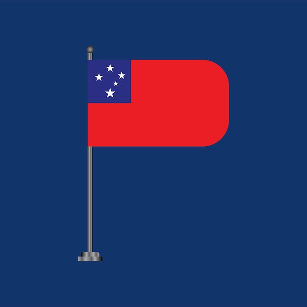 Illustration of Samoa flag Template