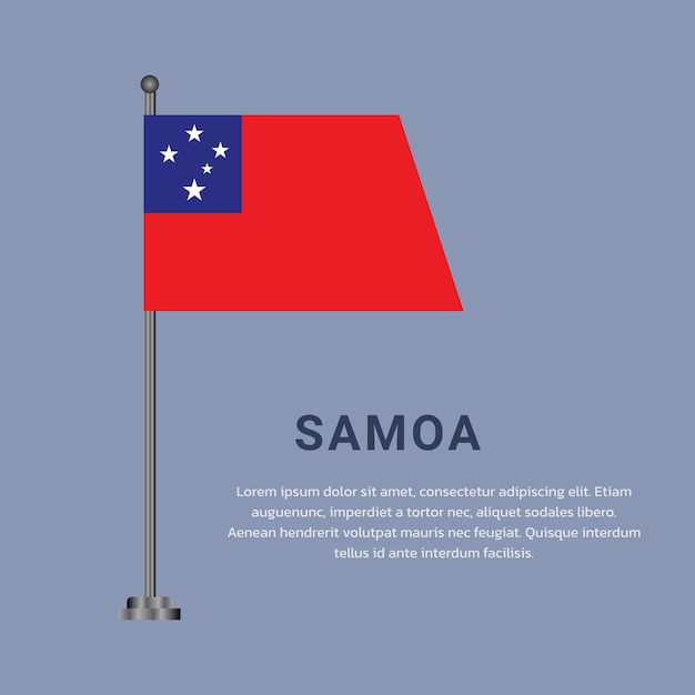 Illustration of Samoa flag Template