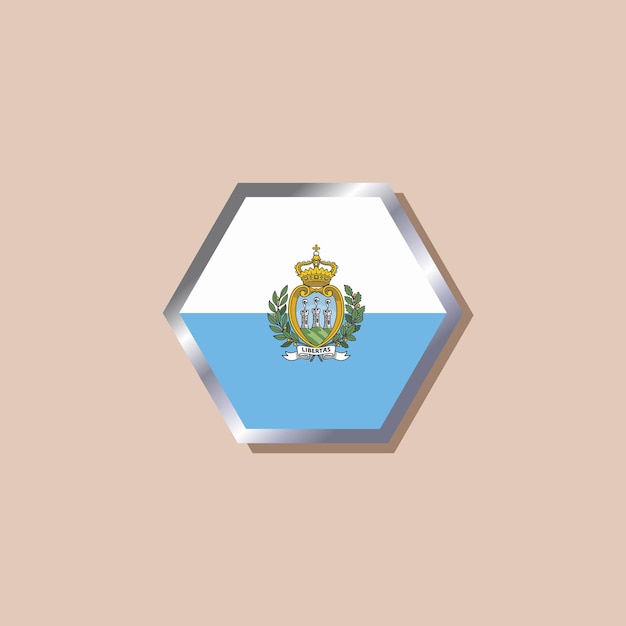 Illustration of San Marino flag Template