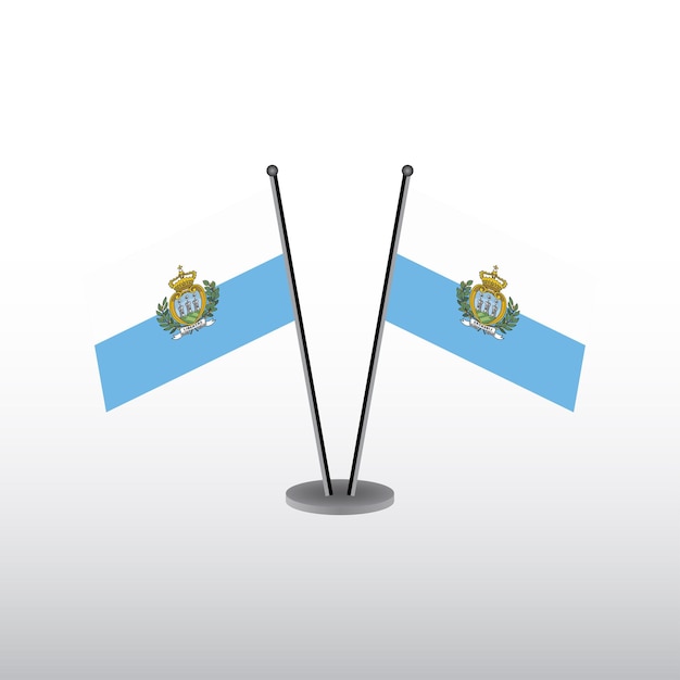 Illustration of San Marino flag Template