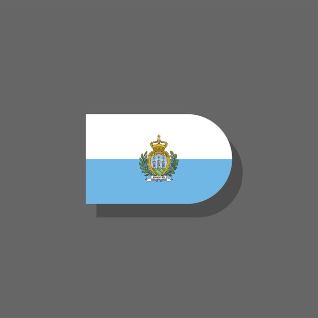 Illustration of San Marino flag Template