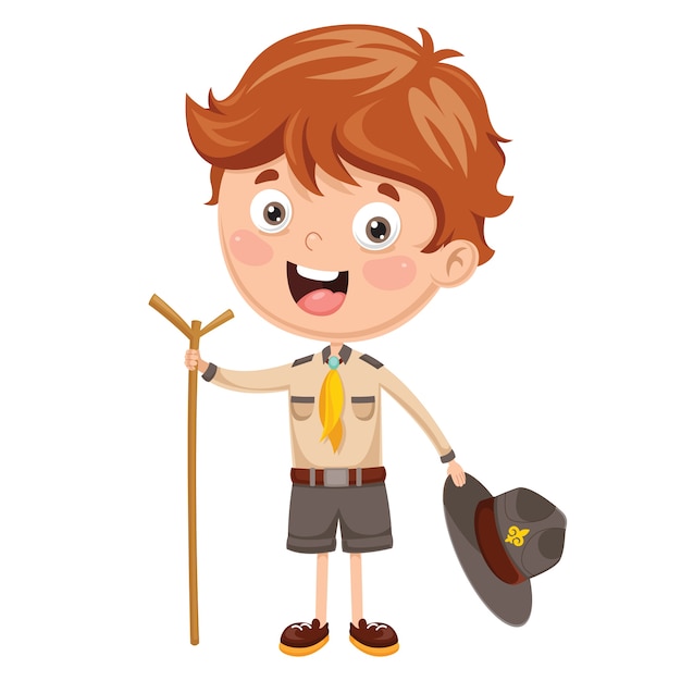 Illustration Of A Scout Kid 