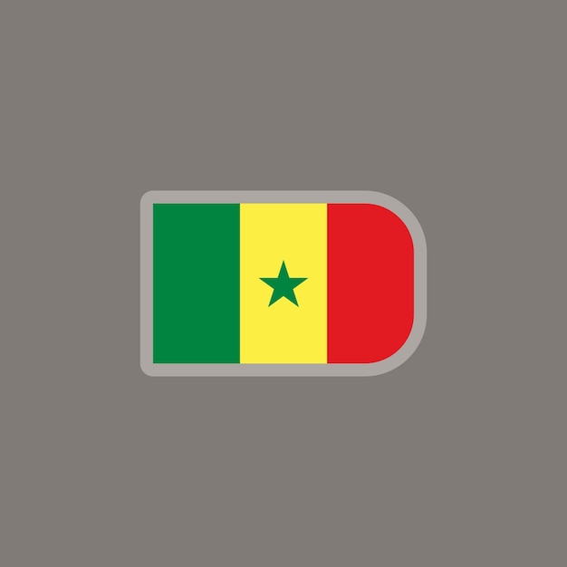 Illustration of Senegal flag Template