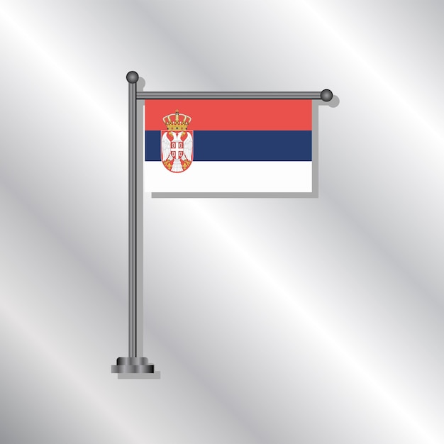 Illustration of Serbia flag Template