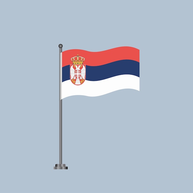 Illustration of Serbia flag Template