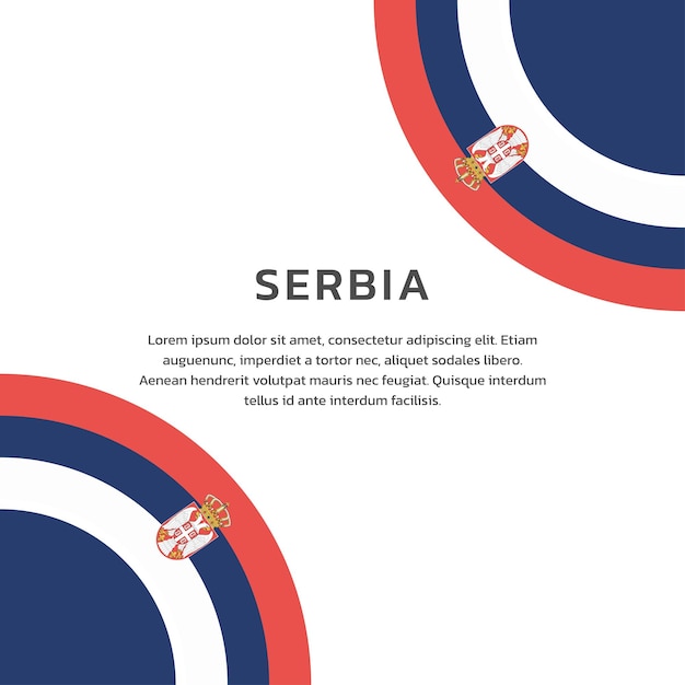 Illustration of Serbia flag Template