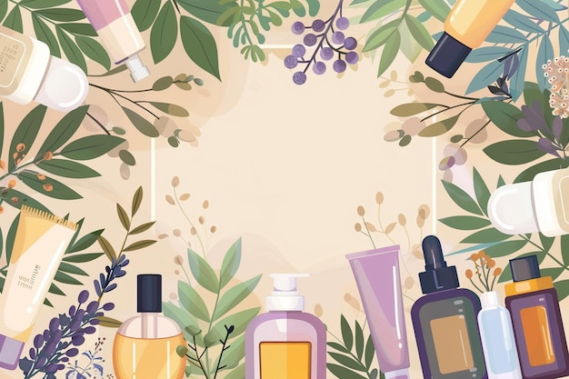 Vector illustration of skincare products