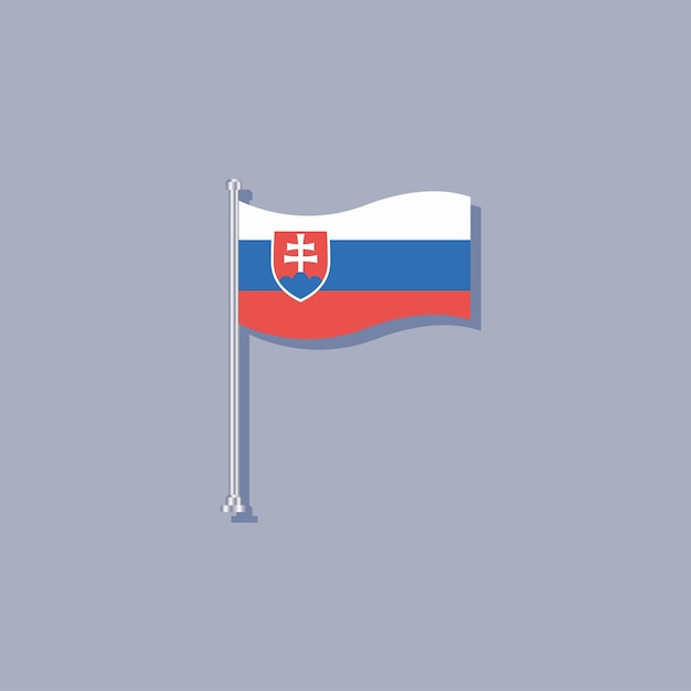 Illustration of Slovakia flag Template