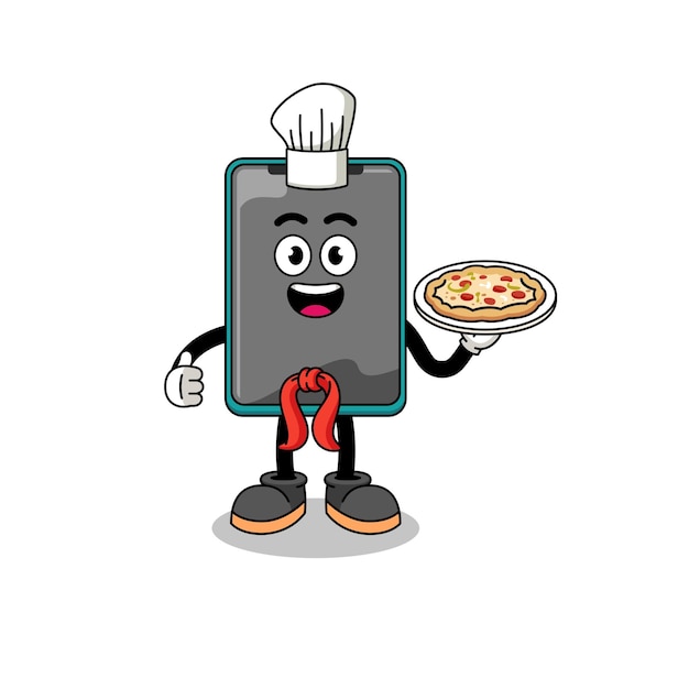 Illustration of smartphone as an italian chef