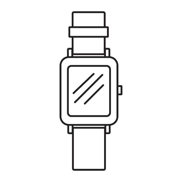 illustration of smartwatch icon. EPS 10