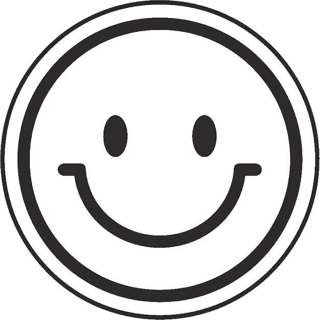 Vector illustration of a smiling face emoticon icon symbolizing joy