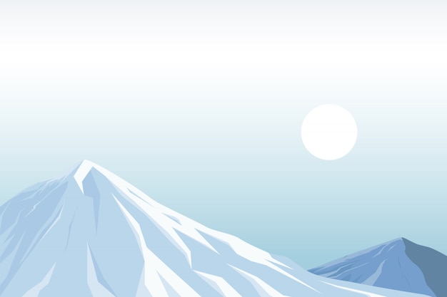 Illustration of snow mountain