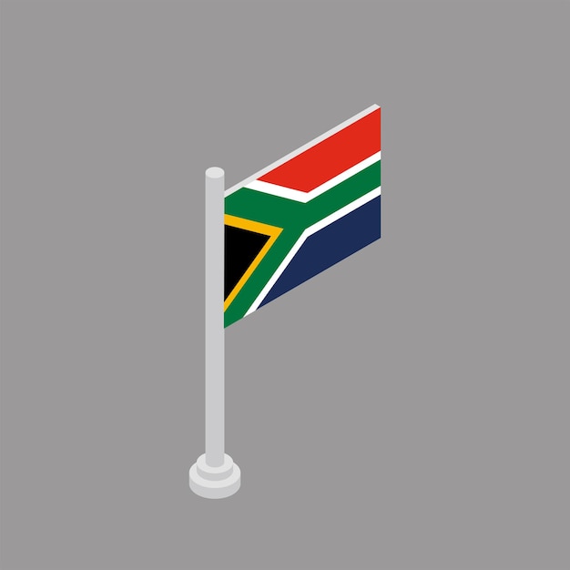 Illustration of South Africa flag Template