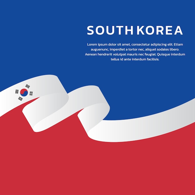 Illustration of South Korea flag Template