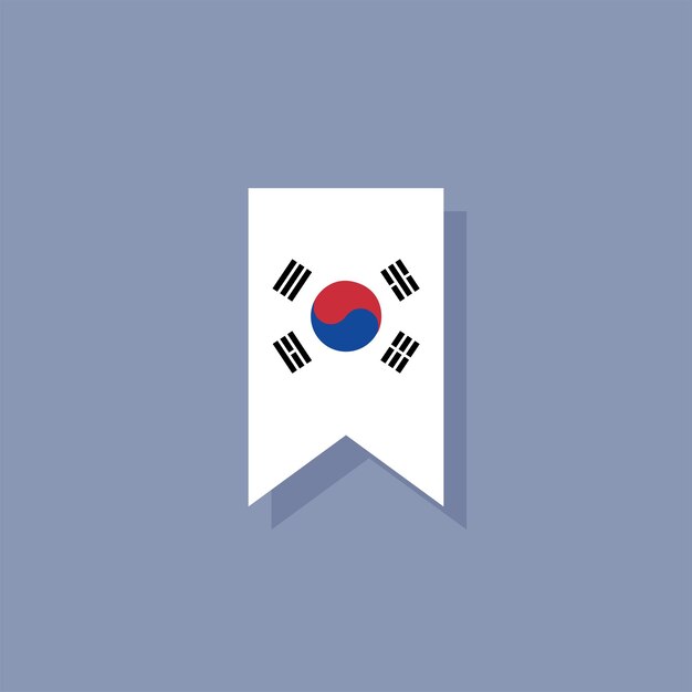 Illustration of South Korea flag Template