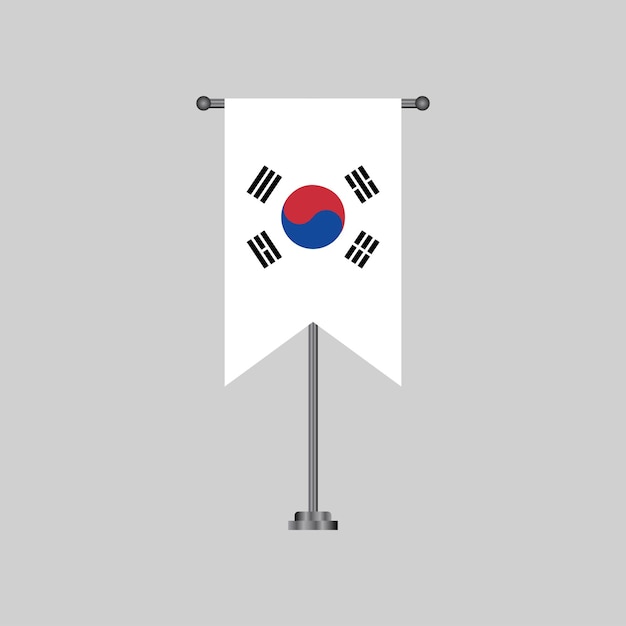 Illustration of South Korea flag Template