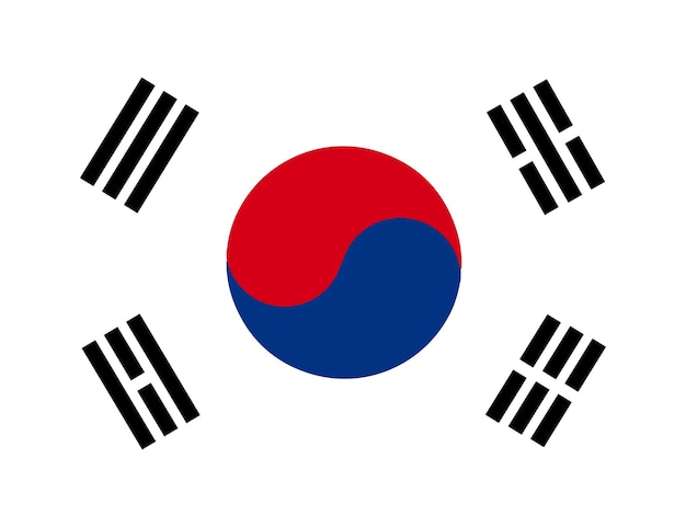 Illustration of south Korea flag