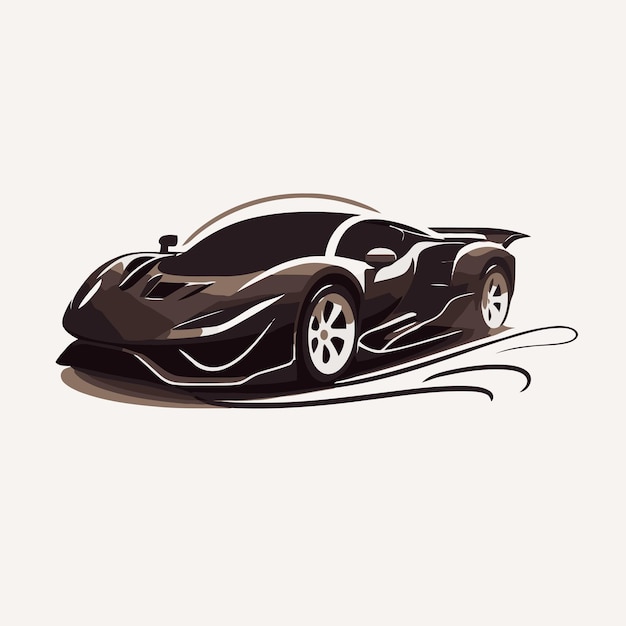 Illustration of sport car super car logo vector