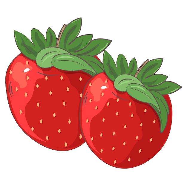 Illustration of a strawberryx9