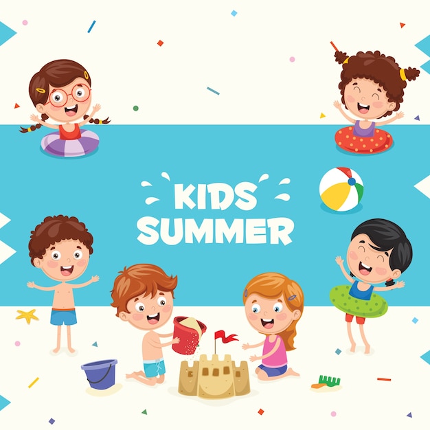 Illustration Of Summer Kids